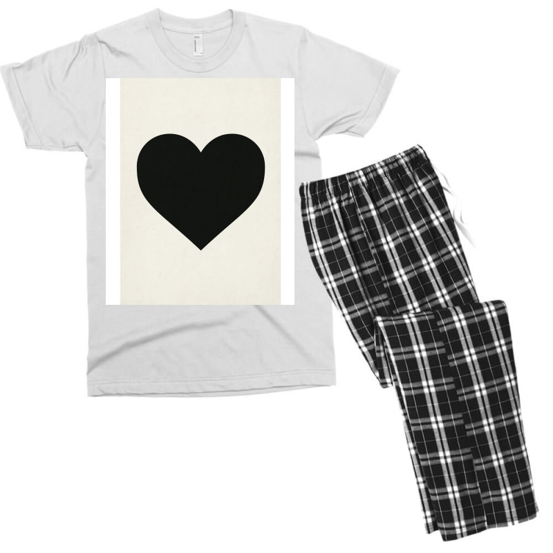 Black Heart Men's T-shirt Pajama Set | Artistshot