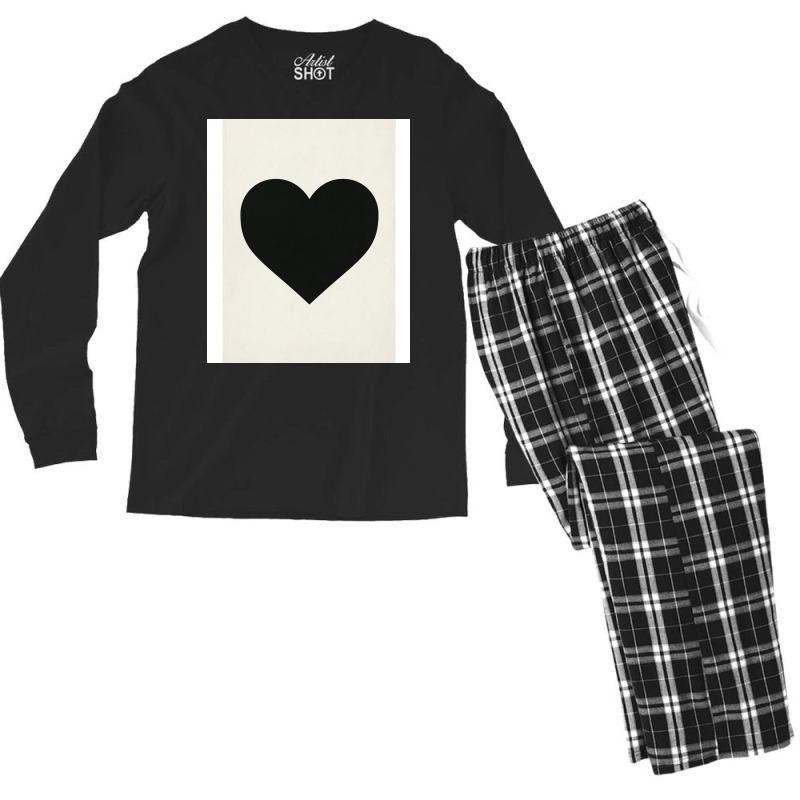 Black Heart Men's Long Sleeve Pajama Set | Artistshot