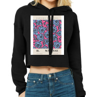 Blue Flower H Matisse Cropped Hoodie | Artistshot