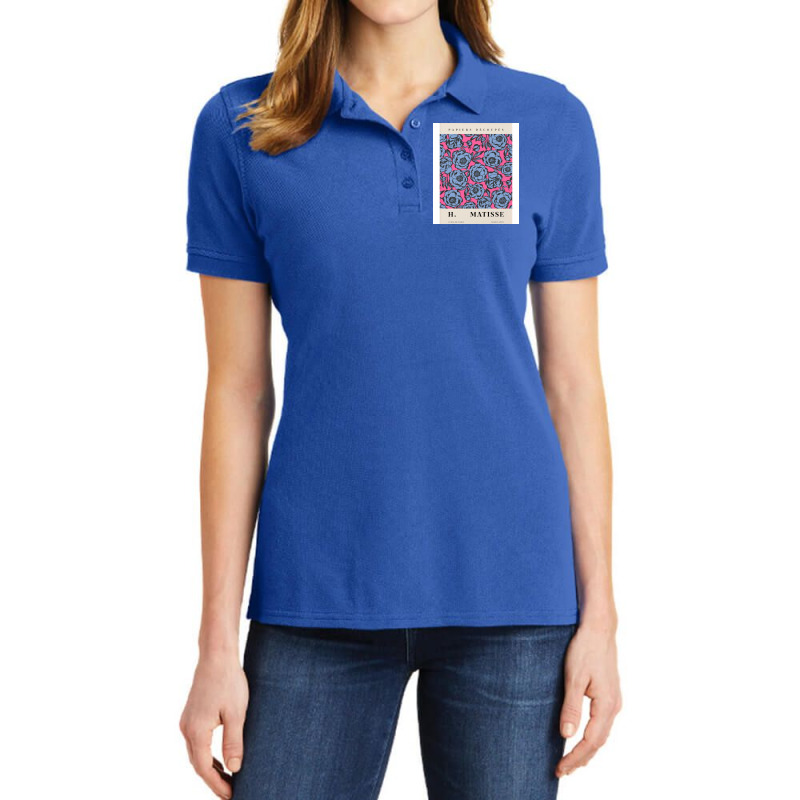 Blue Flower H Matisse Ladies Polo Shirt by ohtoivamm | Artistshot