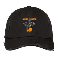 Mining Engineer By Day Worlds Best Dad By Night Fathers Day Vintage Cap | Artistshot