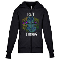 Limited Edition I Get Strong Youth Zipper Hoodie | Artistshot