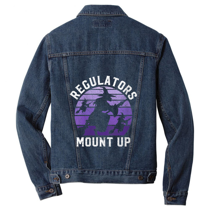 Womens Regulators Mount Up Halloween Witch V-neck Men Denim Jacket | Artistshot