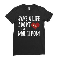 Hot Trend Adopt A Maltipom Rescue Dog Mom Ladies Fitted T-shirt | Artistshot