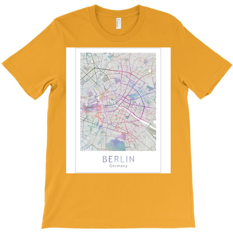 Berlin City Map Europe Germany Travel T-shirt | Artistshot