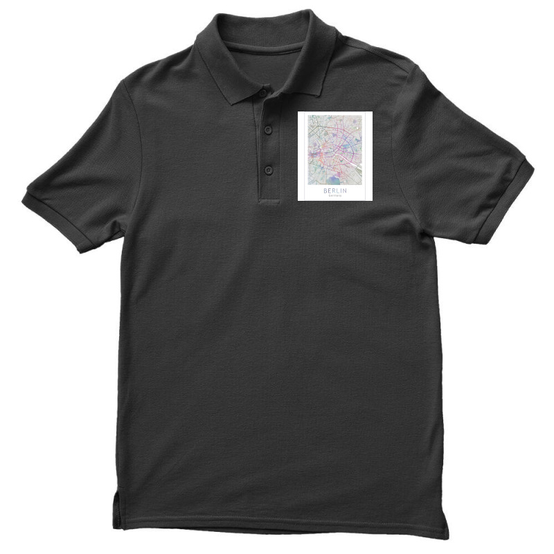 Berlin City Map Europe Germany Travel Men's Polo Shirt | Artistshot