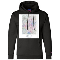 Berlin City Map Europe Germany Travel Champion Hoodie | Artistshot