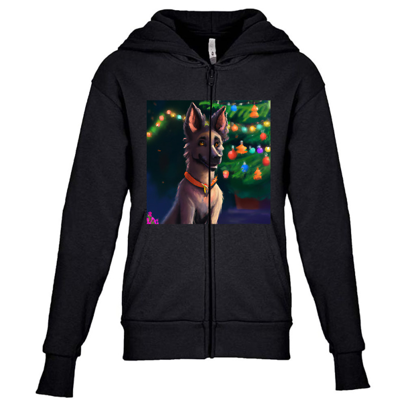 Hot Trend Cute Belgian Shepherd Drawing Youth Zipper Hoodie by Ledford Leslie | Artistshot