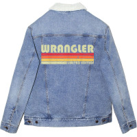 Wrangler Funny Job Title Profession Birthday Worker Idea Unisex Sherpa-lined Denim Jacket | Artistshot