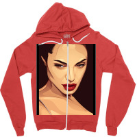 Angelina Jolie Zipper Hoodie | Artistshot