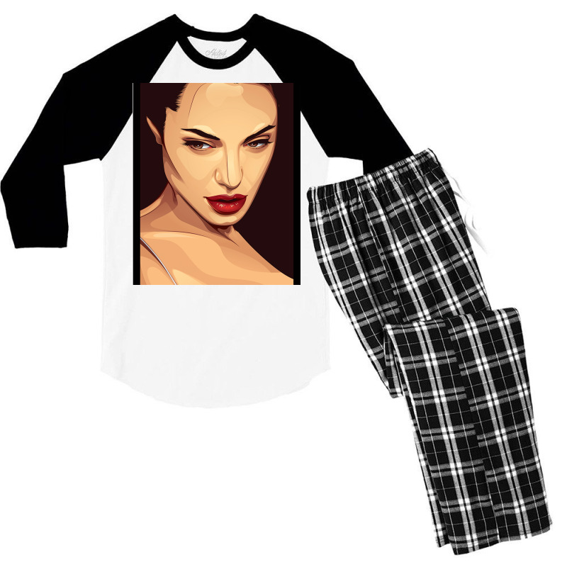 Angelina Jolie Men's 3/4 Sleeve Pajama Set by gaoneeliqna3 | Artistshot