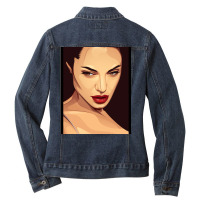 Angelina Jolie Ladies Denim Jacket | Artistshot