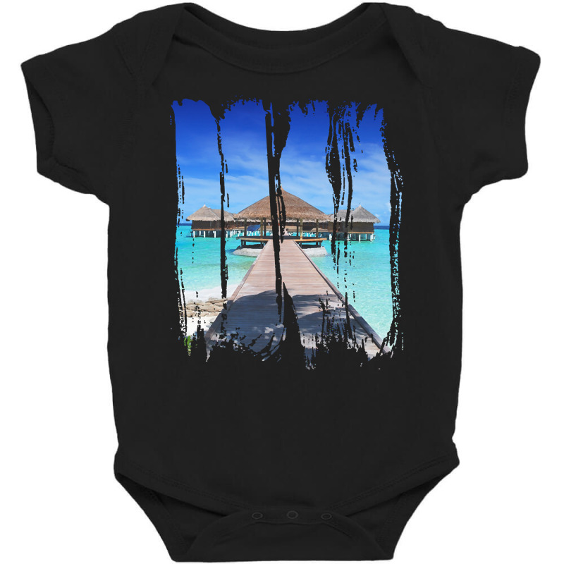 Maldives Gift Ideas T  Shirt Summer Beach Photography Maldives Holiday Baby Bodysuit | Artistshot