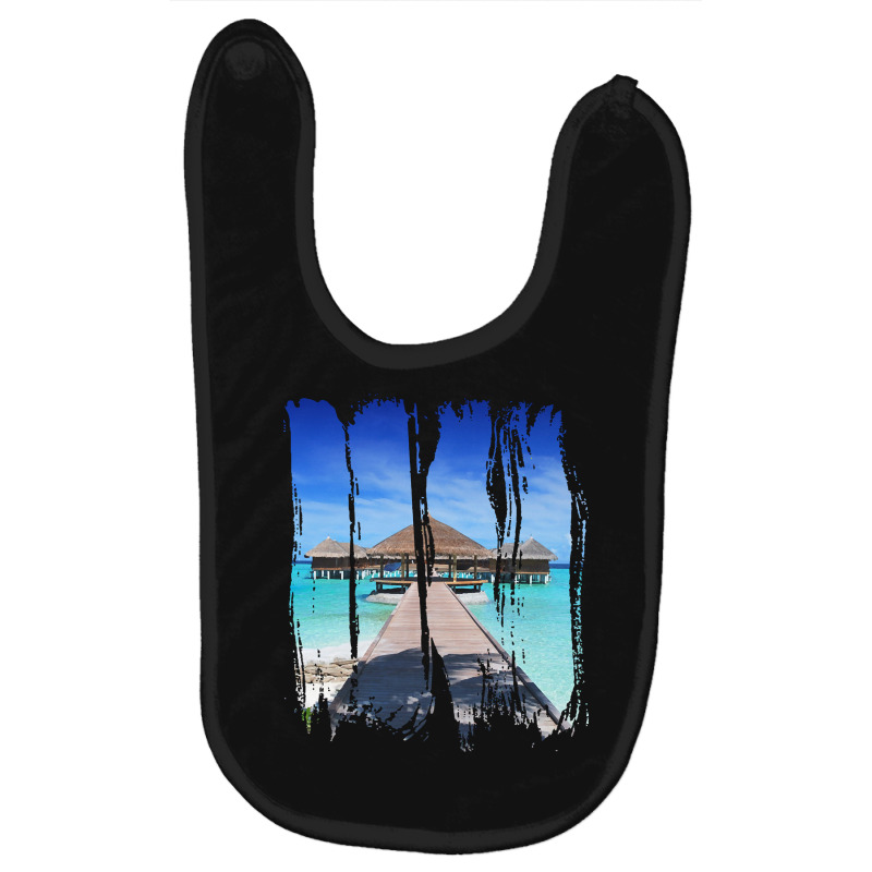 Maldives Gift Ideas T  Shirt Summer Beach Photography Maldives Holiday Baby Bibs | Artistshot