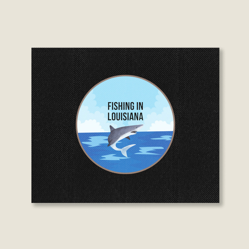 Limited Edition Fishing In Louisiana Landscape Canvas Print | Artistshot