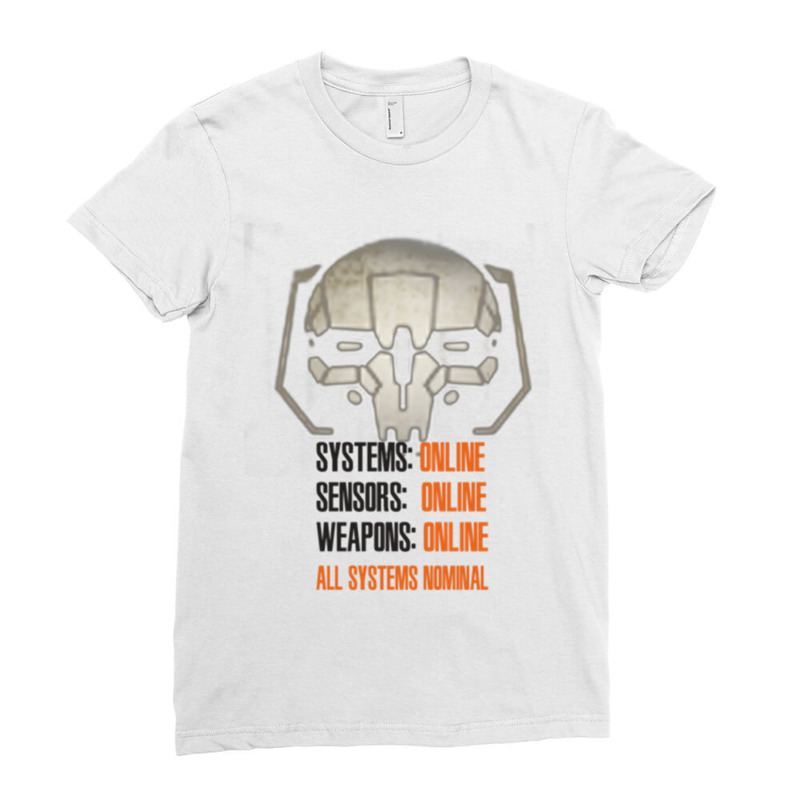 Mechwarrior All Systems Nominal Active Ladies Fitted T-Shirt by CHRISTYWOODS | Artistshot