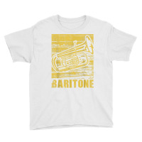 Baritone   Distressed Euphonium Lover Marching Bandmaster T Shirt Youth Tee | Artistshot