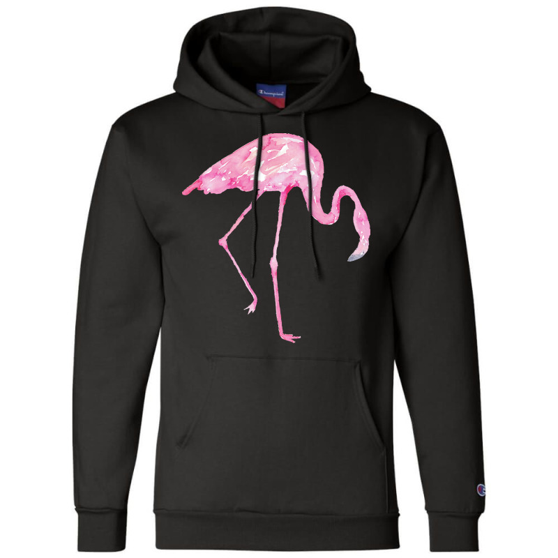 Flamingo Watercolor Champion Hoodie | Artistshot