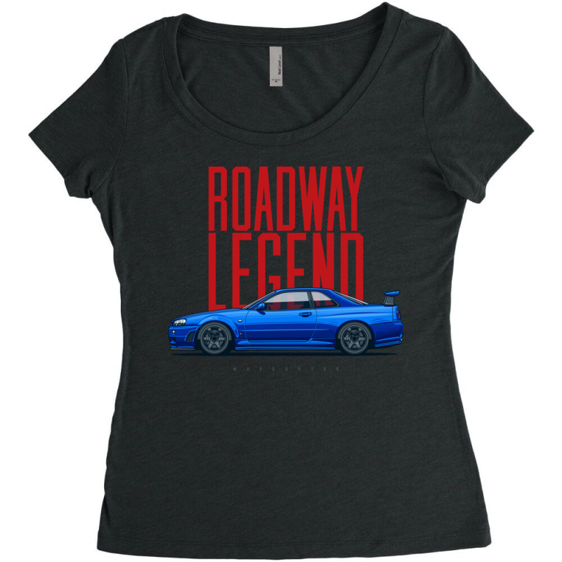 Roadway Legend Women's Triblend Scoop T-shirt by KyungSavard | Artistshot