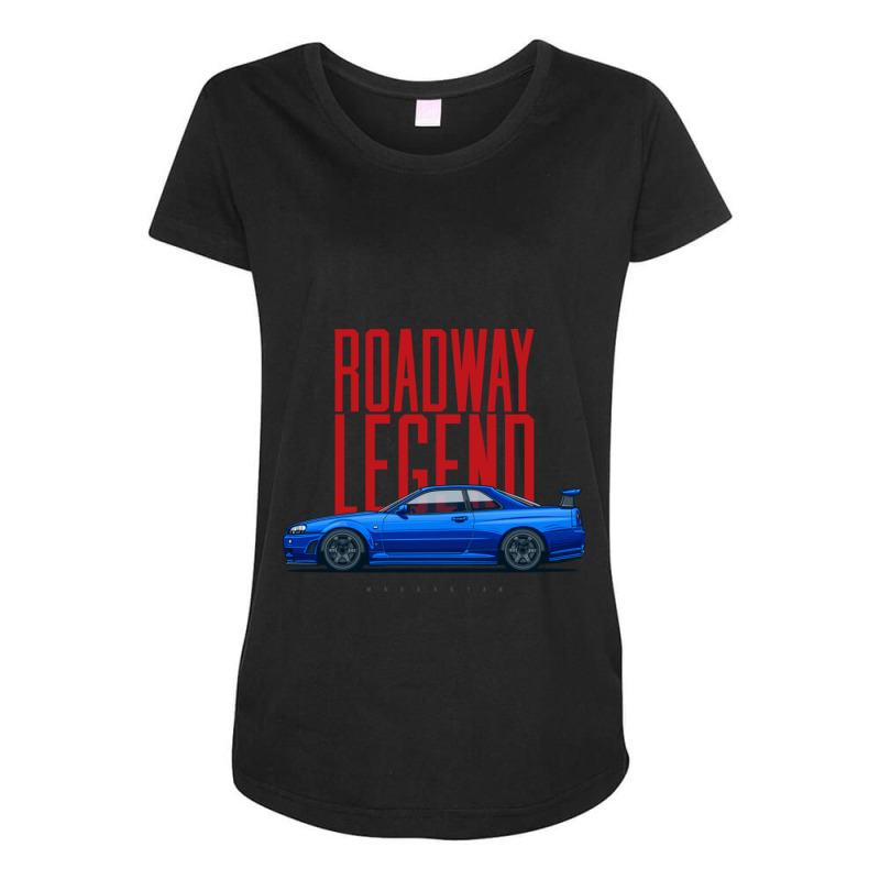 Roadway Legend Maternity Scoop Neck T-shirt by KyungSavard | Artistshot