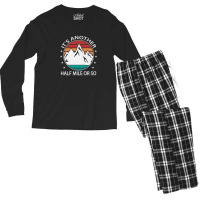 Funny Hiking Mountain Climbing Trail Running Trail Walking Men's Long Sleeve Pajama Set | Artistshot