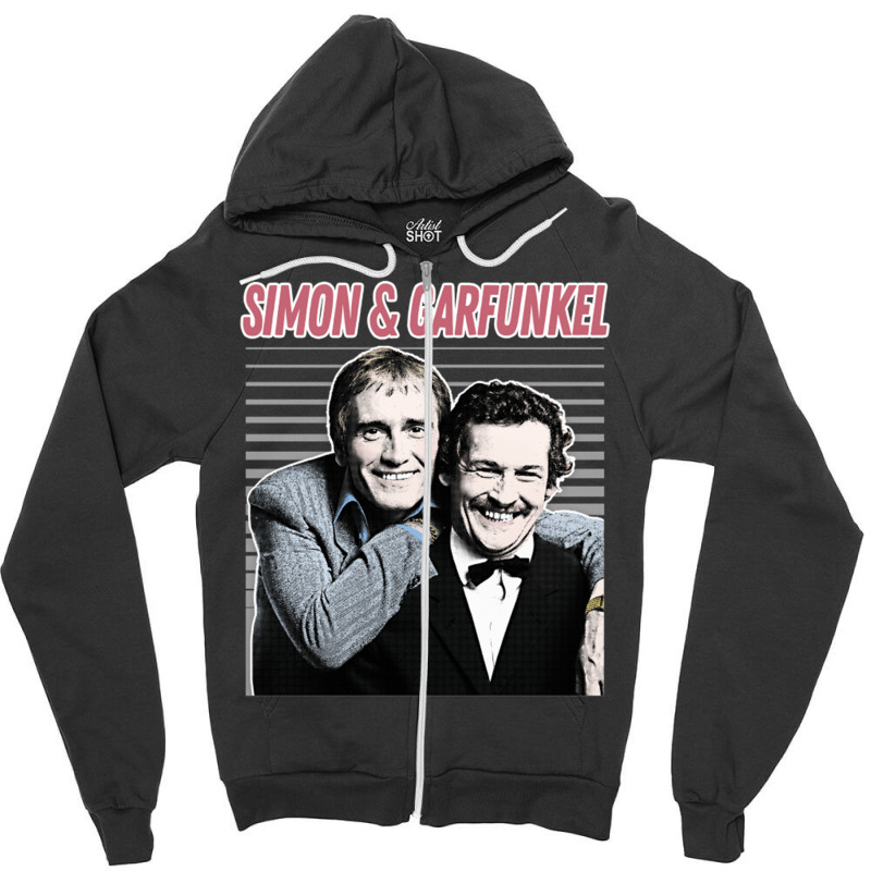 Simon Garfunkel Retro Aesthetic Meme British Humour Parody Design Zipper Hoodie | Artistshot