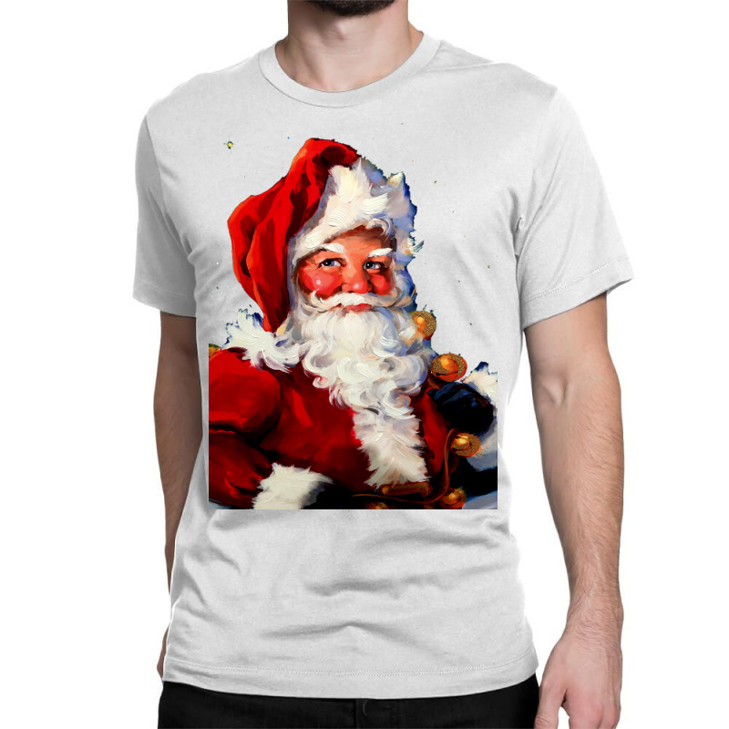 Painting Santa Classic T-shirt by sandtriabe | Artistshot