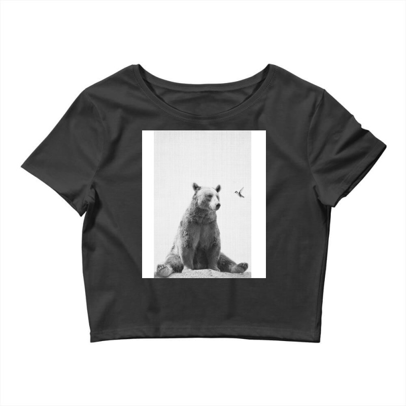 Black And White Bear Crop Top by juparridq | Artistshot