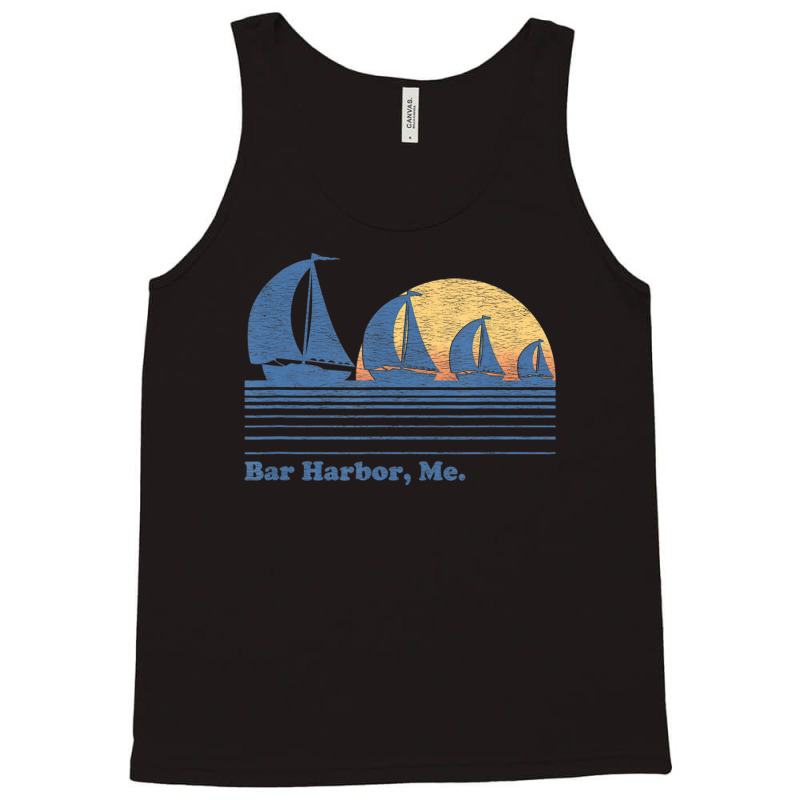 Hot Trend Bar Harbor Me Sailboat Vintage 80s Sunset Tank Top by haodinhvan1 | Artistshot