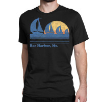 Hot Trend Bar Harbor Me Sailboat Vintage 80s Sunset Classic T-shirt | Artistshot