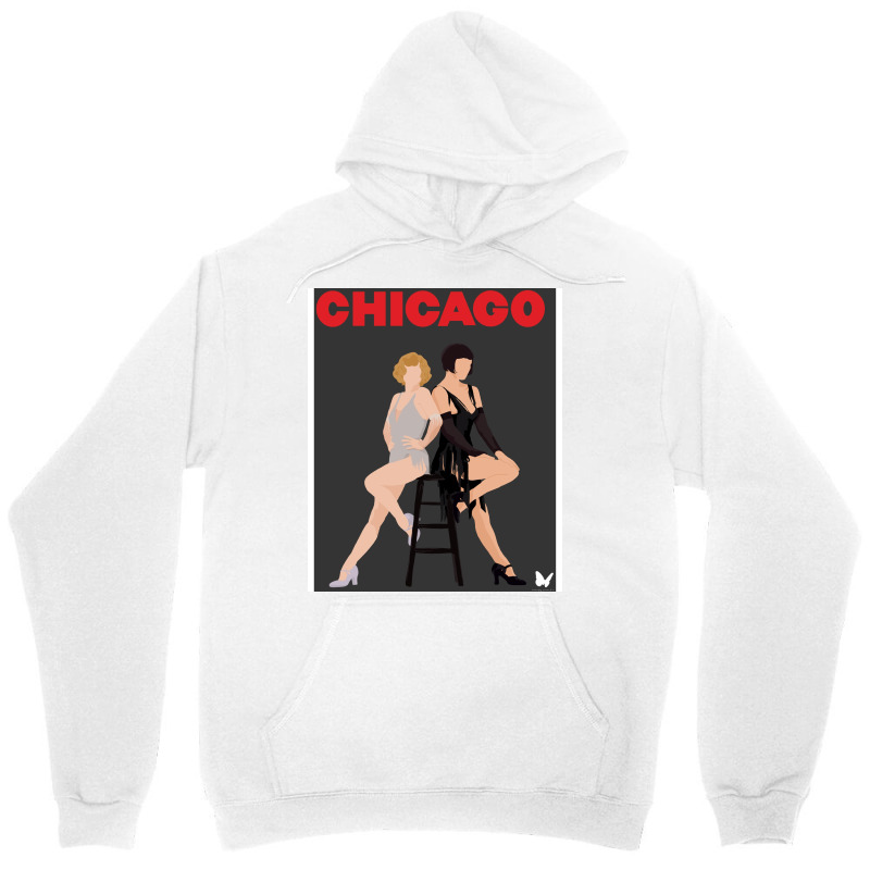 Chicago Musical Minimalist Poster Unisex Hoodie by faschalekrie | Artistshot