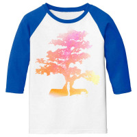 Bonsai Tree T  Shirt Bonsai Tree Milky Way Galaxy Design T  Shirt Youth 3/4 Sleeve | Artistshot