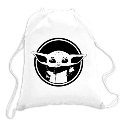 Cute Baby Yoda Form Mandalorian Drawstring Bags Designed By Honeysuckle