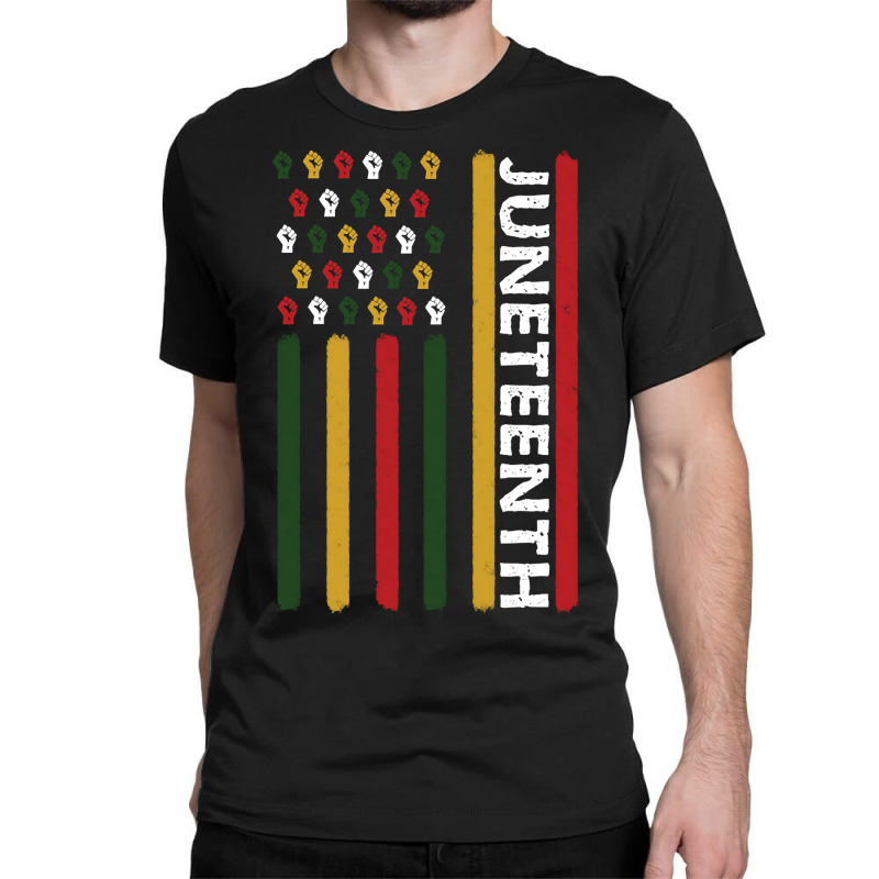 Trending Juneteenth Flag Black Power Fists Classic T-shirt | Artistshot