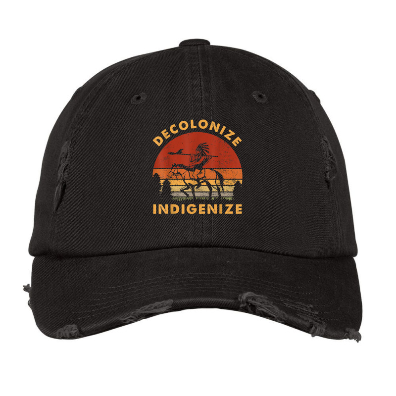 Decolonize Indigenize Native American Indian Pride Vintage Cap | Artistshot