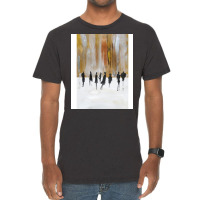 Cityscape Abstract Black Silhouettes Vintage T-shirt | Artistshot