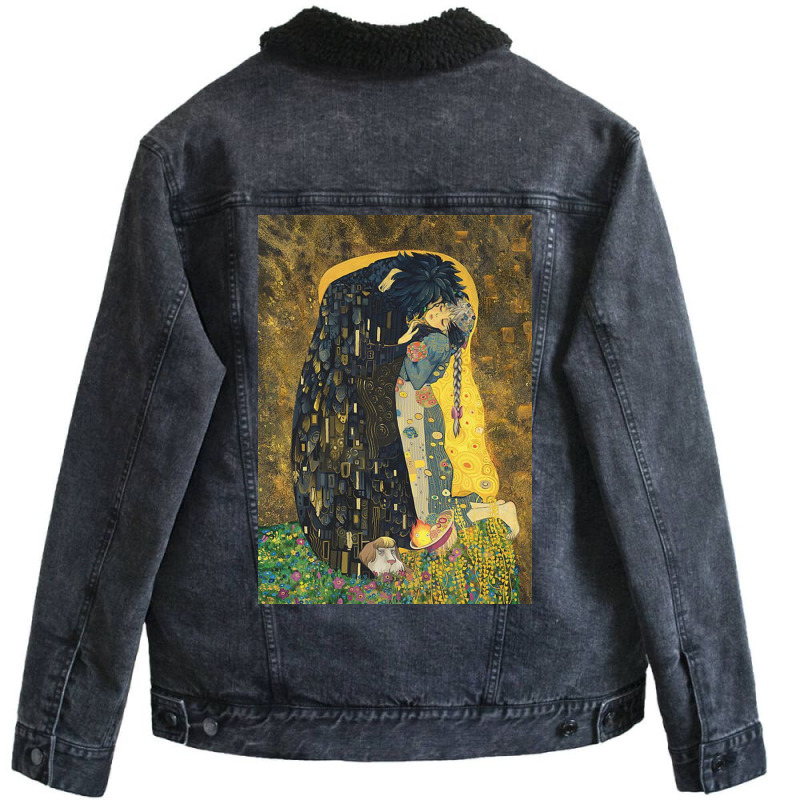 The Kiss 1907 1908 Howls Moving Castle Unisex Sherpa-Lined Denim Jacket by lyleankney | Artistshot