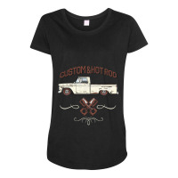 Hot Rod Patina Cameo White Maternity Scoop Neck T-shirt | Artistshot