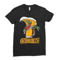 Oktoberfest Beer Festival Funny Skeleton Beer Cheer Ladies Fitted T-shirt | Artistshot