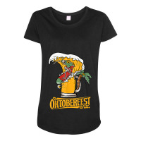 Oktoberfest Beer Festival Funny Skeleton Beer Cheer Maternity Scoop Neck T-shirt | Artistshot