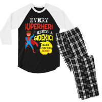 Every Superhero Needs A Sidekick Ba Men's 3/4 Sleeve Pajama Set | Artistshot