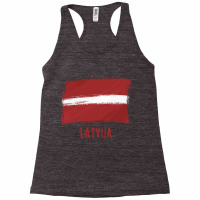 Grunge Latvia Flag  Latvija Latvian Language Long Sleeve T Shirt Racerback Tank | Artistshot