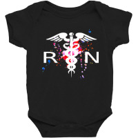 Rn Registered Nurse Caduceus Symbol Baby Bodysuit | Artistshot