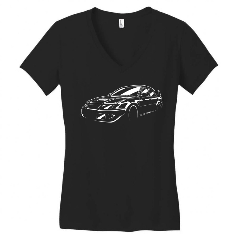 Tommi Makinen Lancer Evo Silhouette Women's V-Neck T-Shirt by MabellaPennachio | Artistshot