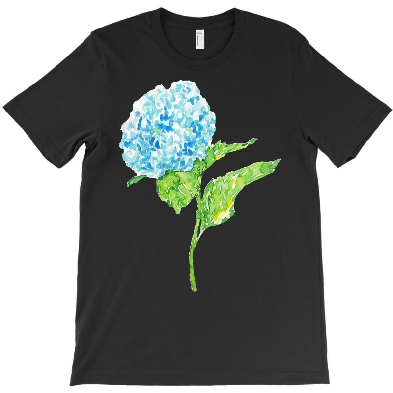 Hydrangea Flower Painting Blue Green T  Shirt Hydrangea Flower Paintin T-shirt | Artistshot