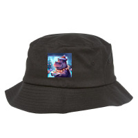 Limited Edition Cute Hippopotamus Drawing-m4hfr Bucket Hat | Artistshot