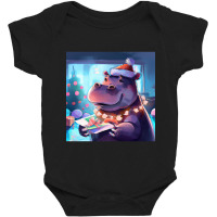 Limited Edition Cute Hippopotamus Drawing-m4hfr Baby Bodysuit | Artistshot