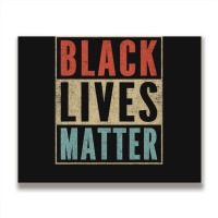 Vintage Black Lives Matter Retro 70s 80s Style Blm Metal Print Horizontal | Artistshot