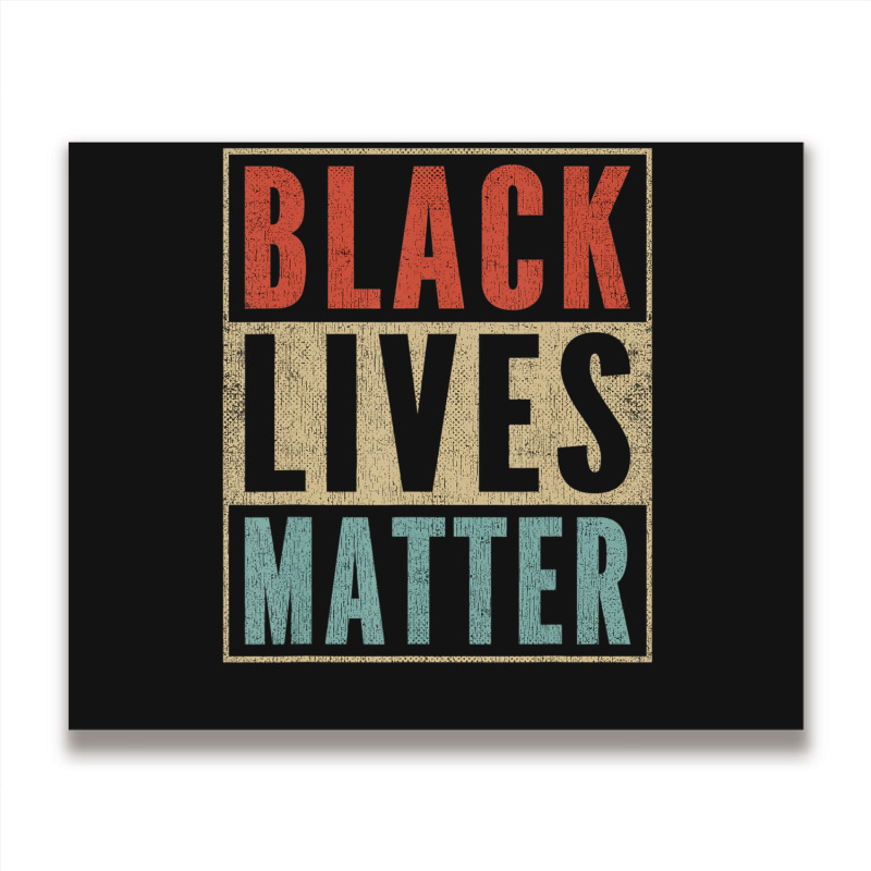 Vintage Black Lives Matter Retro 70s 80s Style Blm Metal Print Horizontal | Artistshot