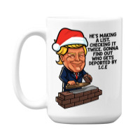 Donald Trump Santa Claus Funny Christmas Build The Wall   Green 15 Oz Coffee Mug | Artistshot